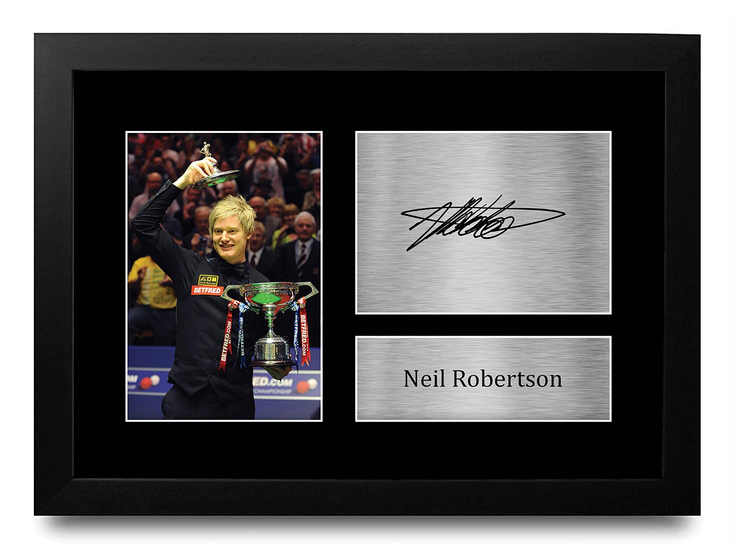 HWC Trading FR A4 Neil Robertson Snooker Gifts Printed Signed Autograph Picture for WST Memorabilia Fans - A4 Framed