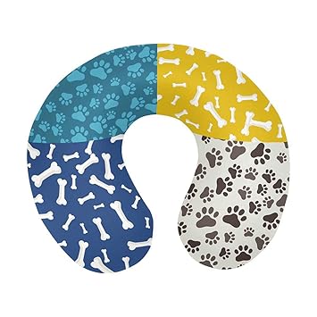 Amazon Com Interestprint Neck Pillow For Travel Animal Paw Print