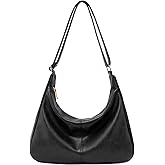 Zfkqzx Hobo Bags for Women Retro Vegan Leather Shoulder Handbag Foldable Slouchy Tote Crossbody Purses