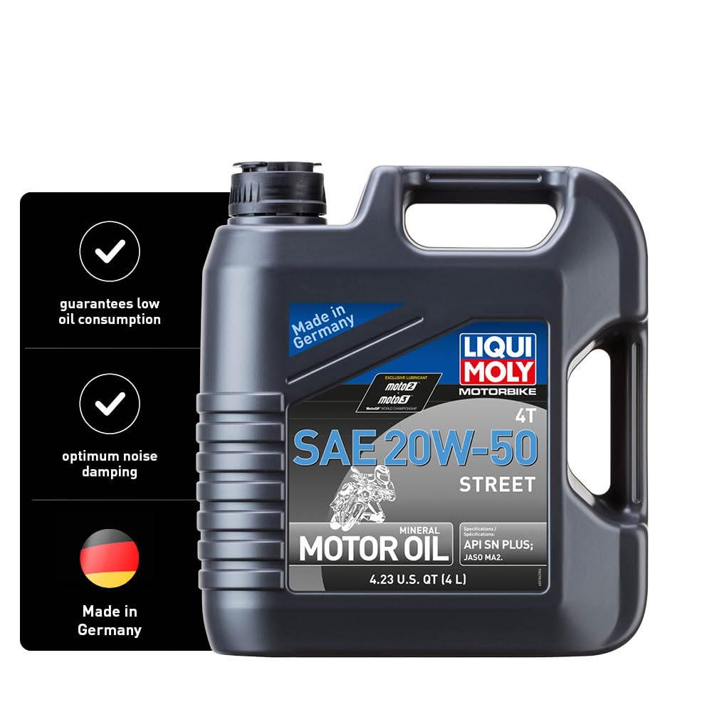 Liqui Moly Motorbike 4T SAE 20W-50 Street | 4 L | 4-Stroke Oil | SKU: 20064 Image