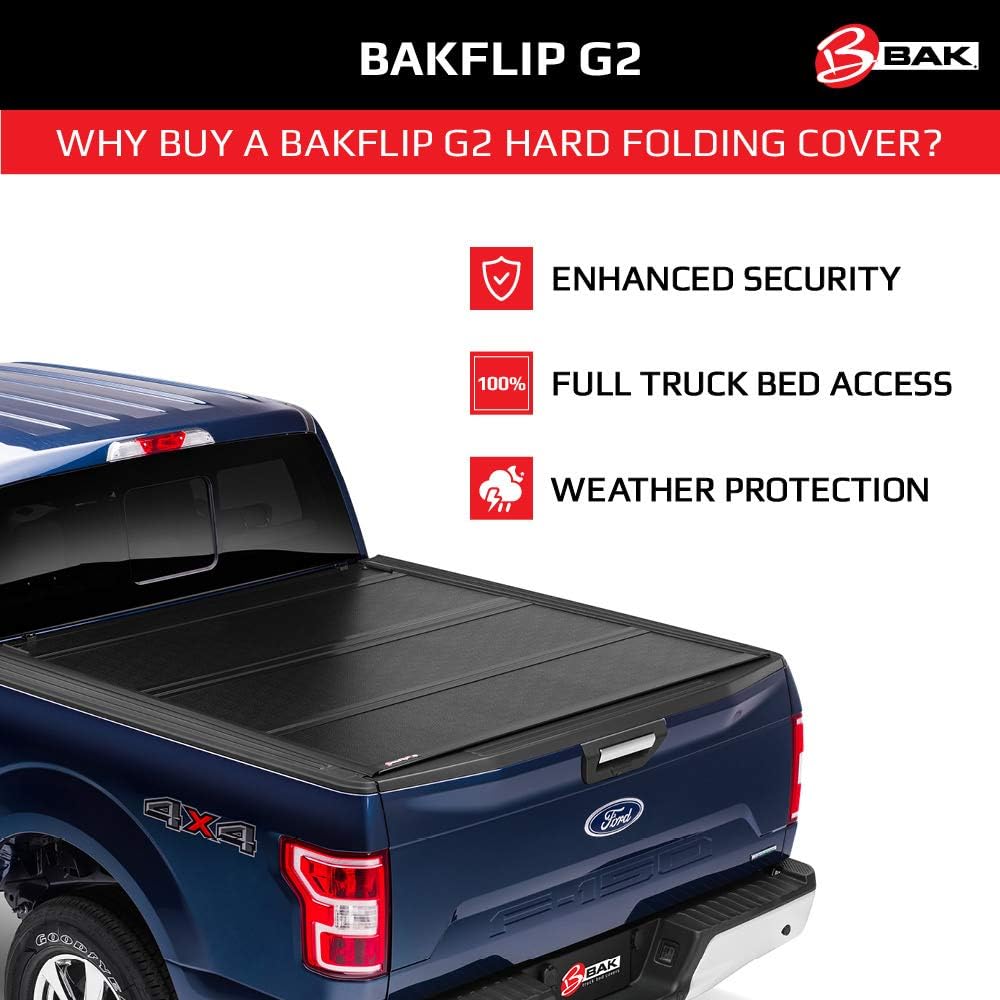 Amazon Com Bak Bakflip G2 Hard Folding Truck Bed Tonneau Cover 226310 Fits 2008 2016 Ford Super Duty 6 10 Bed 81 8 Automotive