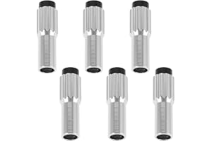 Mipcase 6pcs Bicycle Inline Barrel Adjuster Adjustment Screws for Mountain and Road Bikes, Titanium Gray