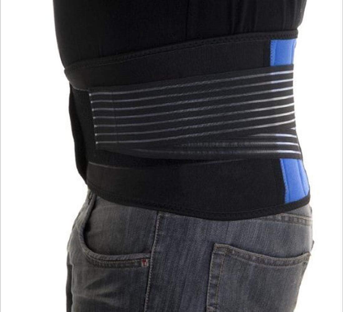 WONFAST Deluxe Neoprene Double Pull Lumbar Lower Back Support Brace Exercise Belt Waist Trainer Trimmer Belt with Dual Adjustable Straps Abdominal Binder Belly (New 5X-Large/54-58") - - 