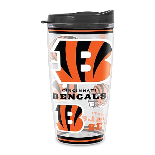 Rico Industries NFL Football Cincinnati Bengals Double Wall 16oz Tritan Tumbler