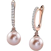 Real Pearl Dangle Earrings for Women with Genuine AAAA Quality Freshwater Cultured Pearls | 14K Gold Plated 925 Sterling Silver Earrings for Women - THE PEARL SOURCE