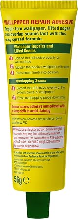 Solvite Wallpaper Repair Adhesive 56g Tube - Seam Edge Lifting Corner Glue view 8