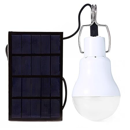 1.2W Portable LED Outdoor-Solarenergie betriebene Lampe Camping Lampe mit Schalter und Solar-Panel
