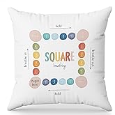 Yomisex Counseling Office Mental Health Calm Down Corner Supplies Decor Feelings Pillow Cover 18x18, Counseling Office Must Haves, Classroom Calming Corner Kids School Psychology Therapist Gifts