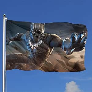 Sonickingmall - Bandera de Pantera Negra (6 Unidades, Anti UV, no se