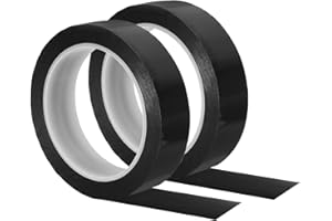 PATIKIL 1" Whiteboard Tape, 2 Pack Thin Dry Erase Tape for Graphic Chart Marking DIY Art, Black