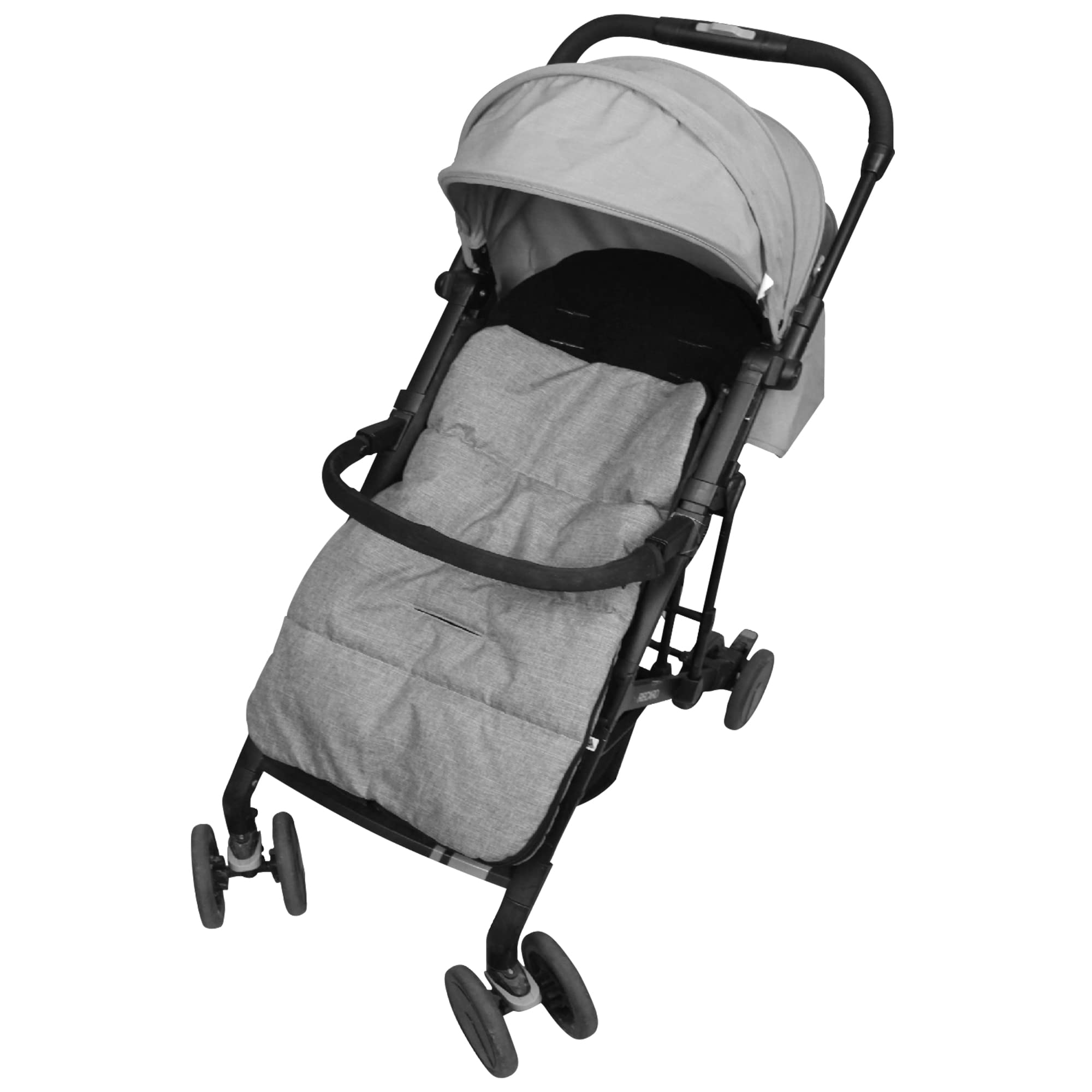 Bebe Style Pushchair & Pram Footmuffs, 2 in 1 Universal Stroller Sleeping Bag & Baby Cushion, Cosy Toes for Push Chair, Thick, Velvet Lined Footmuff for Newborn to Toddler Age, Black