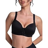 WANAFREE Front Closure Bras for Women Wireless Smooth T Shirt Brassiere Hide Back Fat