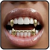 INSYOHO Vampire Teeth Grillz - Grills for Your Teeth Top Fangs Tooth Cap