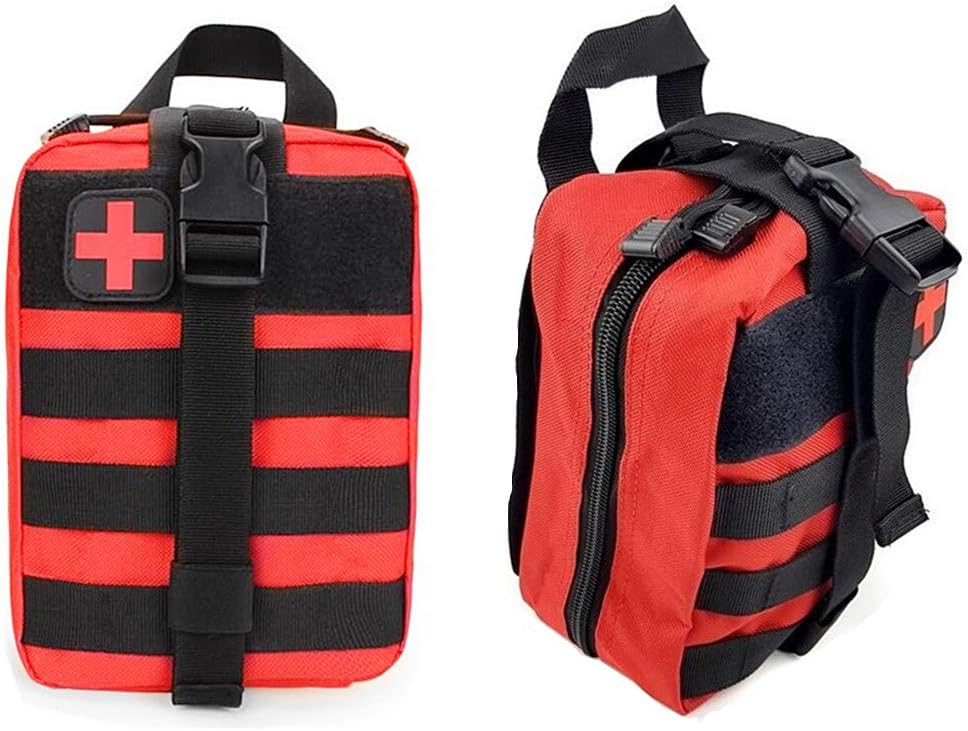 FIRECLUB Compact Tactical MOLLE Rip-Away EMT Medical First Aid Utility Pouch 1000D Nylon Carlebben for Hiking, Biking, Rock Climbing, Hunting, Sports