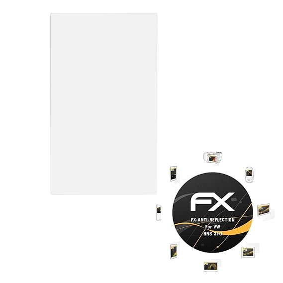 atFoliX Panzerfolie kompatibel mit VW RNS 310 Schutzfolie, entspiegelnde und stoßdämpfende FX Folie (3X)