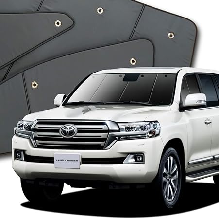 Amazon 01s A023 Fu 日本製 ランドクルーザー 0系 カーテン いらず遮光防水プライバシーサンシェード フロント用 車中泊 仮眠 盗難防止 燃費向上 車中泊グッズ アウトドア サンシェード 車 バイク