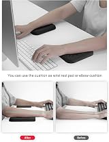 VAYDEER Ergonomic Wrist Rest Pad 2-Pack 6.3x4.3x0.76in Black view 3