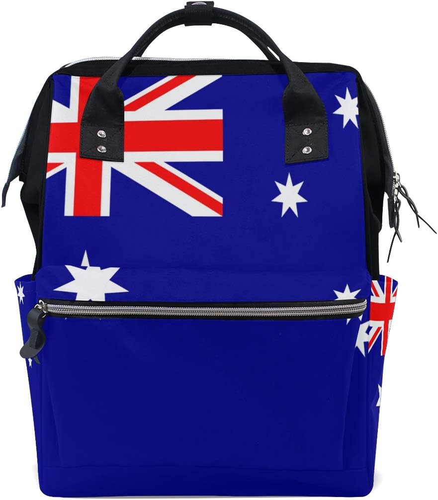Flag Of Australia Casual Travel Backpack with Wide