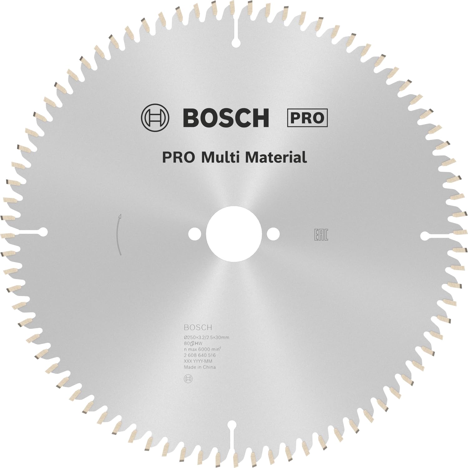 Bosch 1x PRO Multi Material Circular Saw Blade for Corded Mitre Saws (for Aluminium, Plastics, Ø mm, Professional Accessory Mitre Circular Saw)