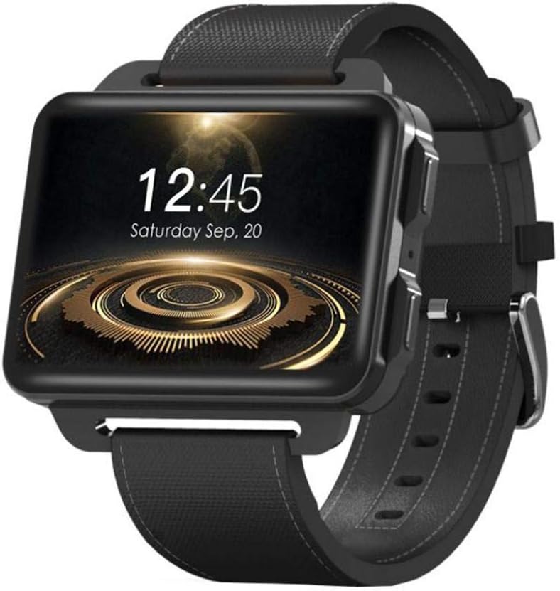 Dserw DM99 2.2 Inch Touch Screen Smart Watch - Quad-core CPU Bluetooth with Microphone - Heart Rate Monitoring GPS WiFi - Message Sync Sports Wristwatch - Black