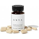ANYA Postpartum Multivitamin, Postnatal Vitamin for Women Breastfeeding, 30 Capsules - Vitamins A, C, D3, Zinc, B12, Biotin, Folate and Iron - 100% Vegan, Non-GMO, Gluten Free, Baby Shower Gifts