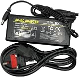 Multibao 12V 8A 96W Power Supply Adapter Charger UK Plug 5.5x2.5mm CCTV LED view 1