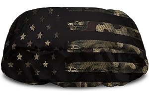 Knextrepoy American Flag Winch Cover Protection Cover Camo Winch Protector Universal Fit for Electric 8500-17500 lbs Independence Day Decor