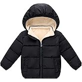 ANHDM Baby Boys Thicken Winter Coat Toddler Girls Fleece Warm Hooded Jacket Clothes