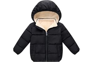 ANHDM Baby Boys Thicken Winter Coat Toddler Girls Fleece Warm Hooded Jacket Clothes