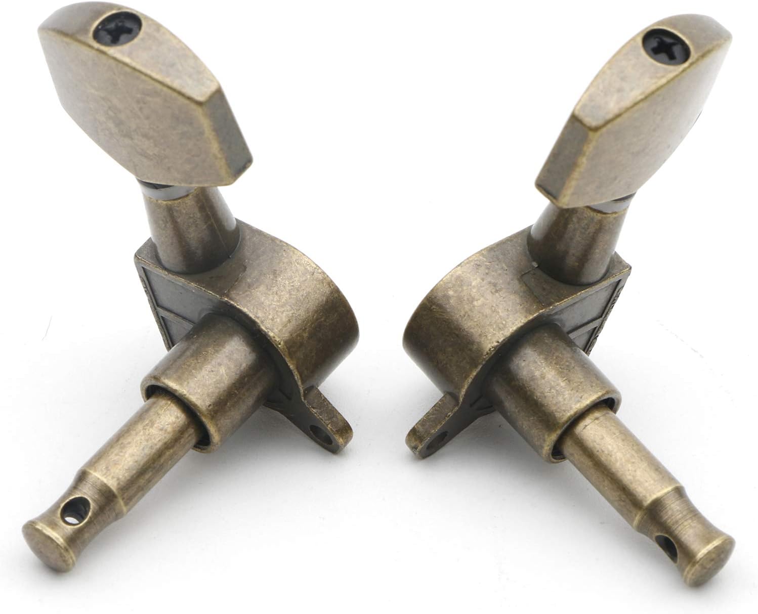 Unxuey Acoustic Guitar Tuning Pegs 3R 3L String Kegs Locking Tuners Knobs Set Machine Heads Buttons Bronze for Electric guitar - Image 5