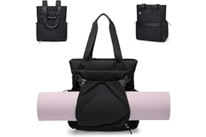 Sac à dos convertible pour ordinateur portable, sac de yoga, sac fourre-tout matelassé pour voyage, fitness, bureau et shoppi