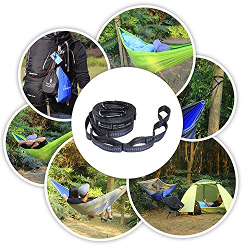 WolfWise Outdoor Double 2 Person Ultralight Camping Hammock (Straps)