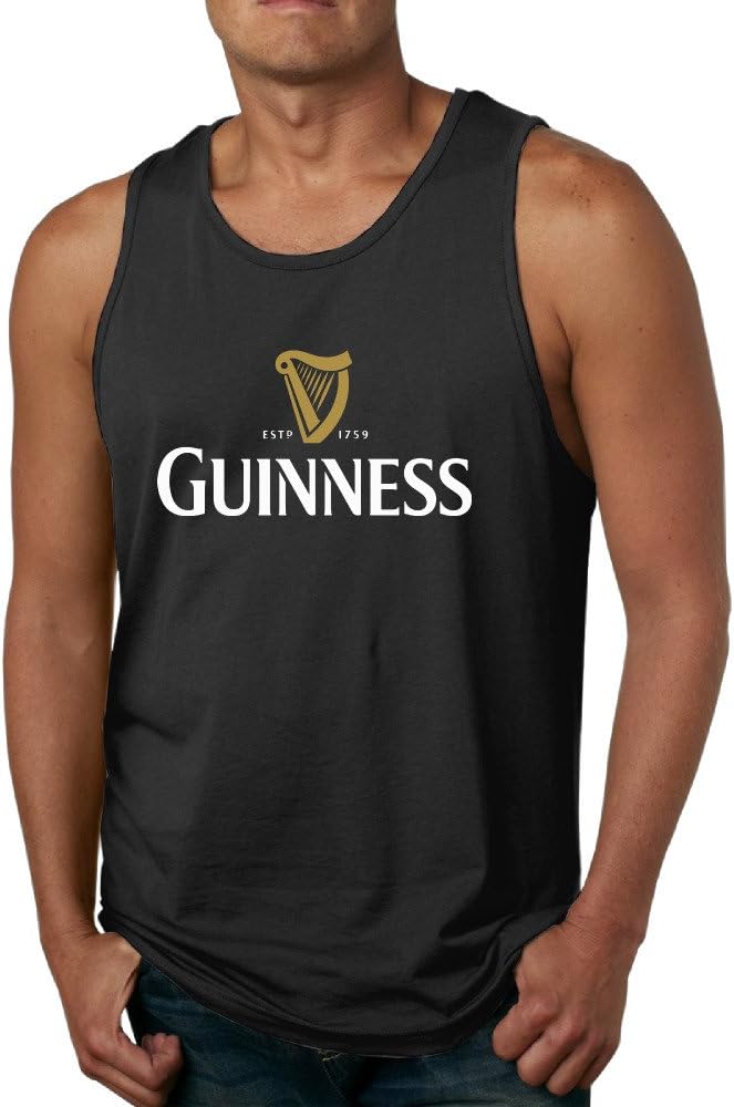 JiSi Five Tank Top T Shirt For Men - Guiness Black