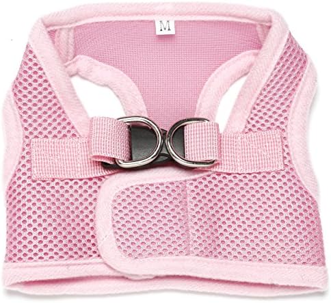 Fashion Shop Mesh Cloth Ventilate Pet Vest Harness for dogs 5colors 5sizes for choose (Pink, M)