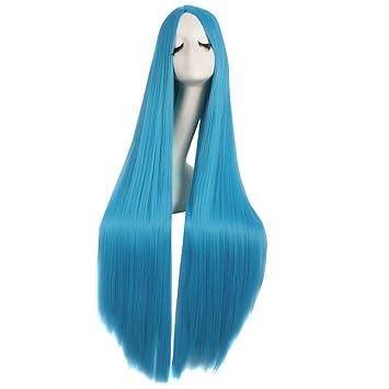 Cyan blue wig Clearance