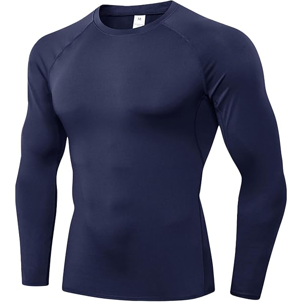 Men's Long Sleeve Quick Dry Compression Shirt Gym Tops Under Base Layer Tights