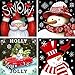 HaiMay 4 Pack DIY 5D Diamond Painting Kits Full Drill Rhinestone Diamond Paintings Pictures New Style Blackboard Painting,Santa Claus and Snowman(10 x 10 inch)