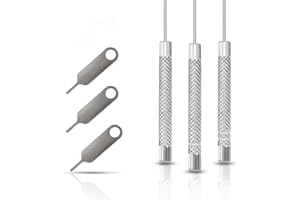 Quhoxdye 6 Pieces SIM Card Removal Tool Set, Phone SD Card Removal Tool Key, Universal for Smartphone，Doorbell Opening Pin To