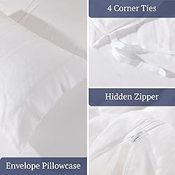 Shilucheng 100% Linen Queen Duvet Cover Set, Luxury