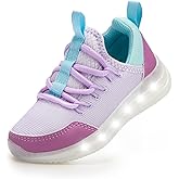 YESKIS Toddler Boys Girls Light Up Shoes Lightweight Mesh Breathable Fashion Led Flashing Walking Running Sneakers for Toddler and Little Kid