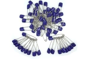 GTONEE Baby Safety Pins Secure Clips for Fastening Baby Clothes Diaper Napkins 50pcs 60PCS 30PCS (Purple, 60 pcs)