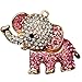 Bolbove Cute Big Ears Elephant Keychain Sparkling Keyring Crystal Purse Pendant Rhinestones Handbag Charm (Rose Red)