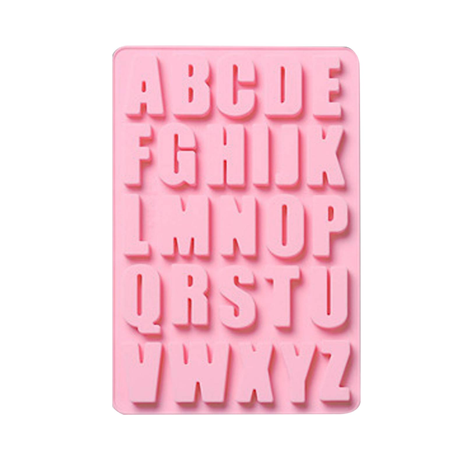 Large Silicone Letters Moulds Non Stick Chocolate Candy Molds Silicone Chocolate Mold Reusable Alphabet Mold Wax Melt Moulds for Fondant Baking Cake Decorating Cupcake Biscuit Sugarcraft