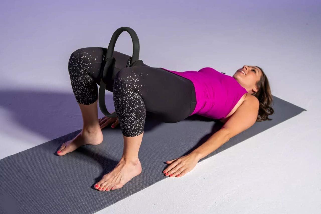 HYPELETICS Pilates Ring Magic Circle - 14 in Exercise Rings for Thigh Workout, Pilates Circle Thigh Exercise Equipment, Pilates Equipment, Thigh Master, Workout Rings Women, Yoga Ring(Purple/Black) : Sports & Outdoors