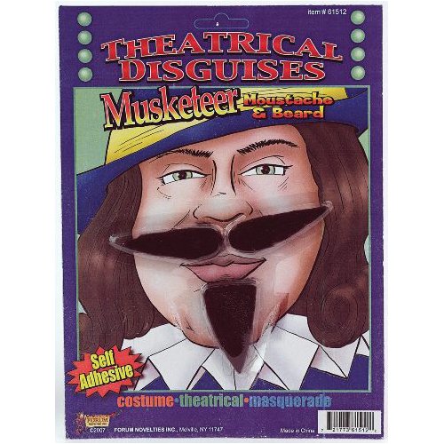Musketeer Fake Moustache & Beard