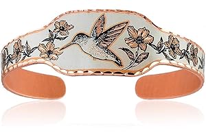 FRONT LINE JEWELRY Hummingbird Cuff Bracelet, Copper Hummingbird Bracelet, Hummingbird Jewelry Gifts, Hummingbird Cuff, Adjustable Copper Cuff, Bird Gifts