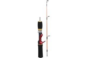 CYRANK 30.5cm/12in Ice Fishing Rod Trout, Telescopic Fishing Rods, Fishing Poles Ugly Stick with 2 Sections for Spinning Fishing Rod