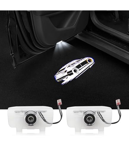 Zufoty 2 Luces De Proyector Para Puerta De Automóvil, Proyector De Automovil Proyector De Logotipo Led Para Puerta De Automovil Luz Led Inalambrica De Cortesia Luces De