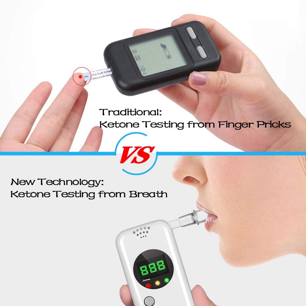 Ketone Meter, Portable Ketones Breath Analyzer, Digital Ketone Breathalyzer, Ketosis Testing with 10 Mouthpieces (Colour-1) - Image 3