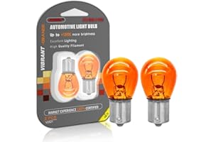 ALKOREY-1156 S25 PY21W Miniature Bulb,2100K Amber Light,12V 21W Ba15s,Replacement for Turn Signal Lights,Back-Up/Reverse Lights,2 Pack